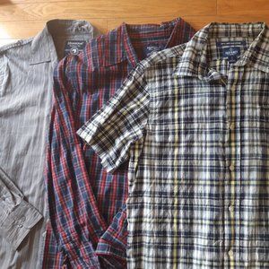 🌟3 for $16! Men's casual plaid button down shirts